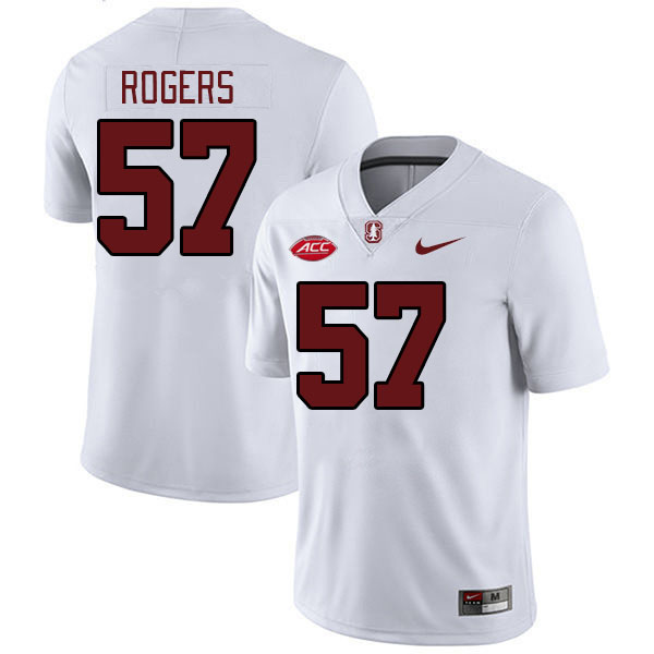 Men #57 Levi Rogers Stanford Cardinal 2024 ACC Conference College Football Jerseys Stitched-White